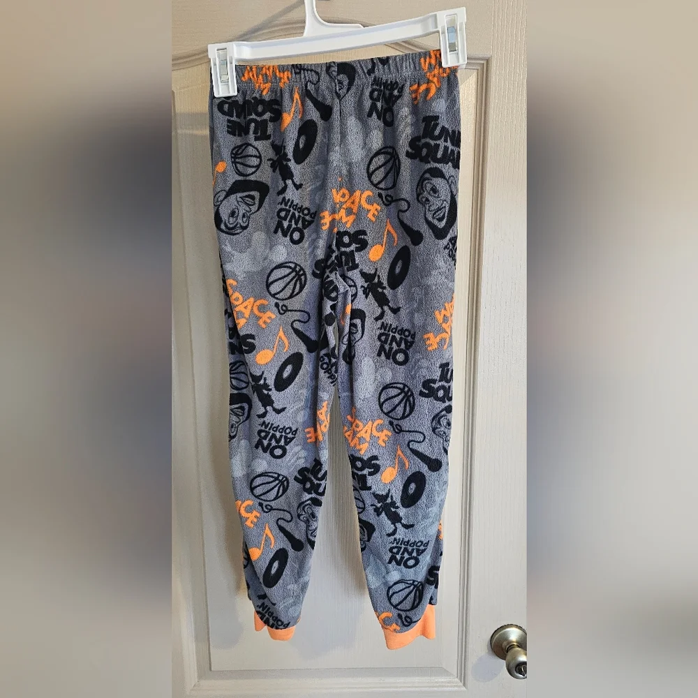 LOT Tune Squad Space Jam Pajama Set Size 8 And T Shirt Small Black And Orange